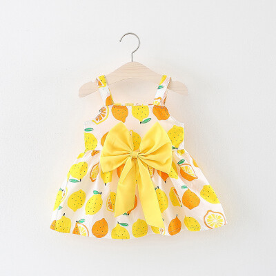 Baby girl clothes baby dress sleeveless with lemon print bow child cotton children dress
Baby girl clothes baby dress sleeveless with lemon print bow child cotton children dress