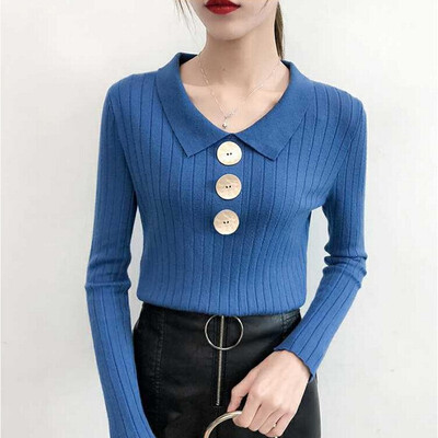 women sweater autumn turn-down collar long sleeve winter clothes Korean style 2019 new knitted casual solid elegant Pullover
women sweater autumn turn-down collar long sleeve winter clothes Korean style 2019 new knitted casual solid elegant Pullover