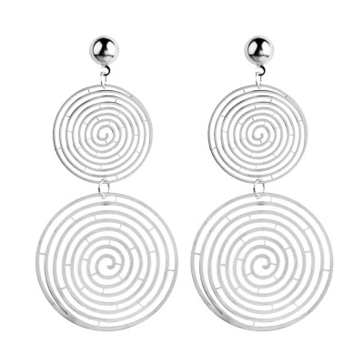 Creative Design Double Round Hollow Spiral Pattern Drop Earrings For Woman Girls Exaggerate Long Dangling Ears Jewelry Gift
Creative Design Double Round Hollow Spiral Pattern Drop Earrings For Woman Girls Exaggerate Long Dangling Ears Jewelry Gift