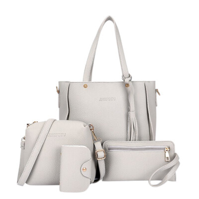 2019 Womens Bag High Quality Fashion Litchi Grain Four-piece Set Mother Bags Tassel Sling Shoulder Handbag
2019 Womens Bag High Quality Fashion Litchi Grain Four-piece Set Mother Bags Tassel Sling Shoulder Handbag