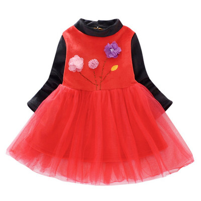 Autumn Kids Dresses For Girls 1Y-7Y Cute Mesh Stitching Flower Embroidery Princess Long-Sleeved Sweet Dress 4Colors Prom Dress
Autumn Kids Dresses For Girls 1Y-7Y Cute Mesh Stitching Flower Embroidery Princess Long-Sleeved Sweet Dress 4Colors Prom Dress