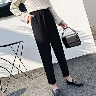 Autumn Winter Women Harem Pants Casual High Waist Elastic Female Korean Style Solid Color Sweatpants Trousers
Autumn Winter Women Harem Pants Casual High Waist Elastic Female Korean Style Solid Color Sweatpants Trousers