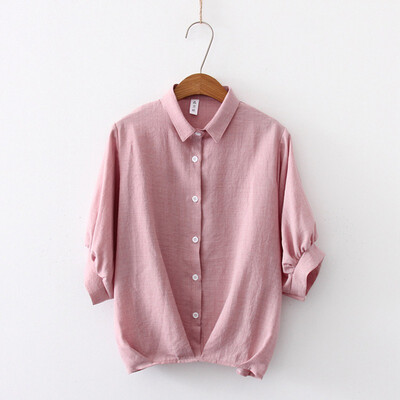Women Blouses StripedSolid Cotton & Linen women topsTurn-down Collar Casual Short Sleeve Loose Blouse
Women Blouses StripedSolid Cotton & Linen women topsTurn-down Collar Casual Short Sleeve Loose Blouse