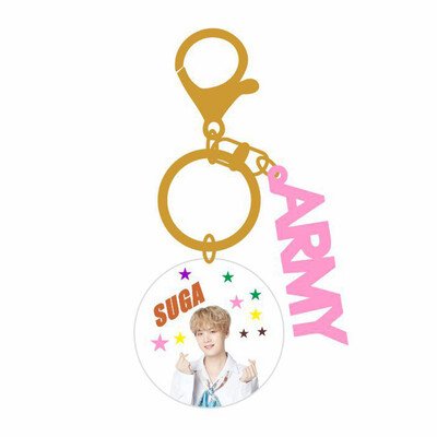 BTS Creative Acrylic Keychain Double-sided Color Printing Letters Round Card Pendant Key Rings ARMY Hot Gift
BTS Creative Acrylic Keychain Double-sided Color Printing Letters Round Card Pendant Key Rings ARMY Hot Gift