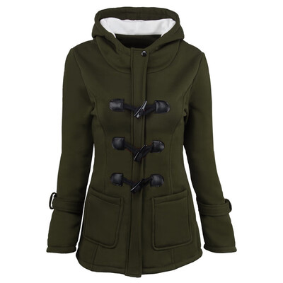 Autumn&winter hooded cotton blend horn leather buckle in the long coat jacket cotton coat women
Autumn&winter hooded cotton blend horn leather buckle in the long coat jacket cotton coat women