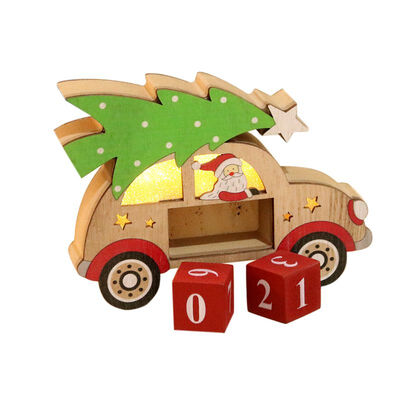 Wooden Light Up Christmas Advent Countdown Calendar Vehicle Design With Painted Blocks Holiday Home Ornament Decor Supplies
Wooden Light Up Christmas Advent Countdown Calendar Vehicle Design With Painted Blocks Holiday Home Ornament Decor Supplies