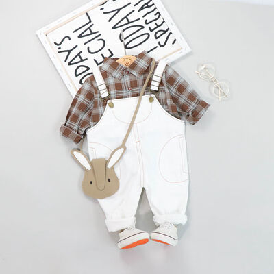 2Pcs Toddler Newborn Boy Girl Autumn Outfits Long Sleeve Plaid Print TopStrap Trousers Casual Sets Baby Clothes Set
2Pcs Toddler Newborn Boy Girl Autumn Outfits Long Sleeve Plaid Print TopStrap Trousers Casual Sets Baby Clothes Set