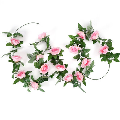 23m 16heads Artificial Rose Flowers Vines Fake Silk Flower Garlands Hanging Rose for Wedding Party Home Garden Decorations
23m 16heads Artificial Rose Flowers Vines Fake Silk Flower Garlands Hanging Rose for Wedding Party Home Garden Decorations