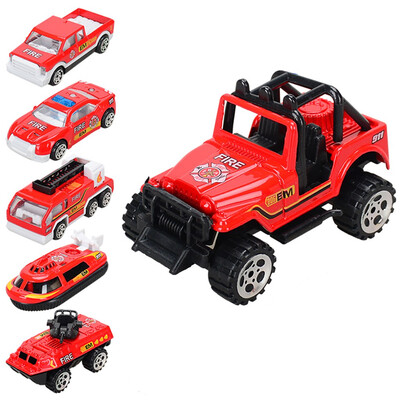 YIWULA164 Mini Inertia Alloy Car Model Toy Fire Truck Boy Model Children Car Toy