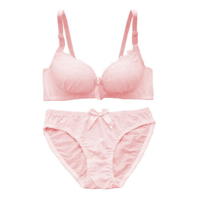 Fashion bow lace sexy deep V-neck push up underwear hot-selling vintage solid color bra set
Fashion bow lace sexy deep V-neck push up underwear hot-selling vintage solid color bra set