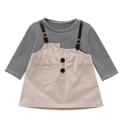 2019 Autumn Casual Baby Girls Cute Long Sleeve Fake 2 Piece Striped Print Patchwork Dress Kids Dresses
2019 Autumn Casual Baby Girls Cute Long Sleeve Fake 2 Piece Striped Print Patchwork Dress Kids Dresses