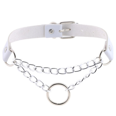 Women Men Punk Exaggerated Handmade Chain Choker Necklace O Round Metal Leather Collar Bondage Harness Necklace
Women Men Punk Exaggerated Handmade Chain Choker Necklace O Round Metal Leather Collar Bondage Harness Necklace