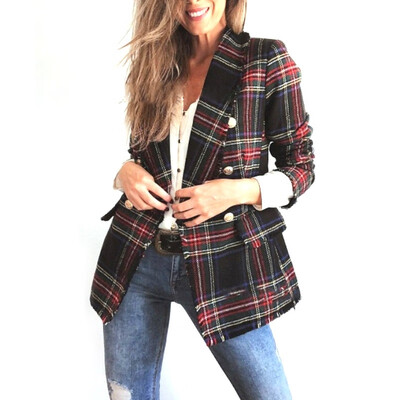 Blazer For Women Plaid Double-faced Woolen Cardigan Suit Long-sleeved Casual Hit Color Plaid Cardigan
Blazer For Women Plaid Double-faced Woolen Cardigan Suit Long-sleeved Casual Hit Color Plaid Cardigan