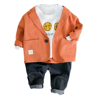 Childrens Sets Kids Boys Clothing Set Spring Classic Casual Suit Coat T-Shirt Pant Set Children Kids 3Pcs Clothes Set
Childrens Sets Kids Boys Clothing Set Spring Classic Casual Suit Coat T-Shirt Pant Set Children Kids 3Pcs Clothes Set