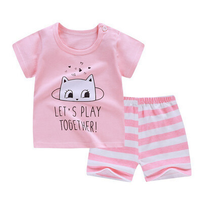 Baby Boys Girls Summer Clothes Sets Short Sleeve Cartoon Print Tops Blouse T-shirtShorts Casual Outfits Sets
Baby Boys Girls Summer Clothes Sets Short Sleeve Cartoon Print Tops Blouse T-shirtShorts Casual Outfits Sets