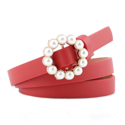 New Fashion Belts For Women Casual Sweet Long Round Pearl Buckle Decorative Thin Women Belt Cinturones Para Mujer
New Fashion Belts For Women Casual Sweet Long Round Pearl Buckle Decorative Thin Women Belt Cinturones Para Mujer