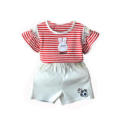 Children Summer Comfortable Cartoon Stripes Printed Short Sleeve T-shirt Round Collar Casual TopsPants 1-5Y
Children Summer Comfortable Cartoon Stripes Printed Short Sleeve T-shirt Round Collar Casual TopsPants 1-5Y