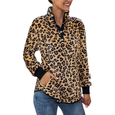 Autumn Winter women Casual Leopard zip print stand collar plush long sleeve sweatershirt female fashion tops
Autumn Winter women Casual Leopard zip print stand collar plush long sleeve sweatershirt female fashion tops