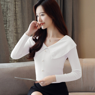 Autumn Sweet Button Sweater Temperament Kintted Long Sleeve Turn-down Collar Sweater For Women Autumn Winter Clothing
Autumn Sweet Button Sweater Temperament Kintted Long Sleeve Turn-down Collar Sweater For Women Autumn Winter Clothing
