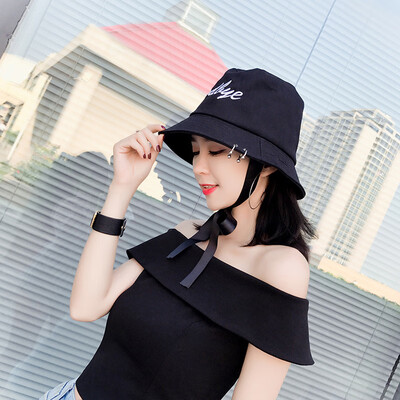Korean Hat Goodbye Letter Fisherman Hat Lady Leisure Windbreak Belt Corner Pot Cap Outdoor Leisure Sunscreen 
Korean Hat Goodbye Letter Fisherman Hat Lady Leisure Windbreak Belt Corner Pot Cap Outdoor Leisure Sunscreen