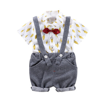 Summer Kid Clothes for Boys Short Sleeve Floral Print Tops T-shirtStrap Shorts Suspenders Fashion Outfits Sets
Summer Kid Clothes for Boys Short Sleeve Floral Print Tops T-shirtStrap Shorts Suspenders Fashion Outfits Sets