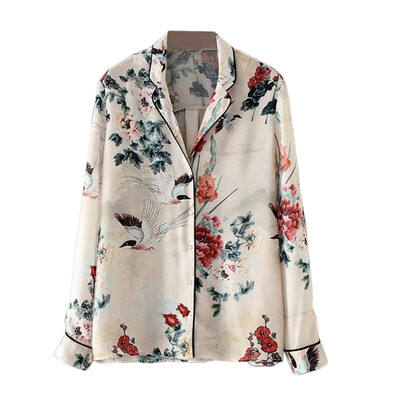 Women vintage crane floral pattern blouse long sleeve pocket shirts female casual asymetrical pattern tops blusas tracksuit
Women vintage crane floral pattern blouse long sleeve pocket shirts female casual asymetrical pattern tops blusas tracksuit