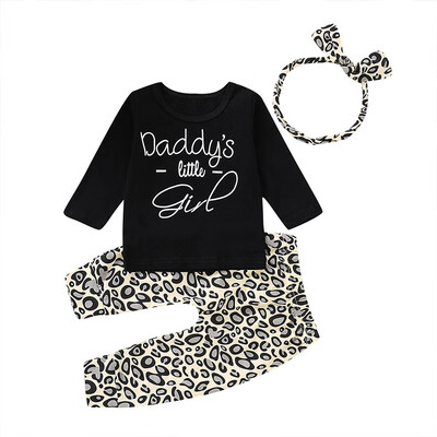 Autumn New Style Fashion Toddler Girls Letter Printed Top Leopard Pants Headband Three Pieces Sets
Autumn New Style Fashion Toddler Girls Letter Printed Top Leopard Pants Headband Three Pieces Sets