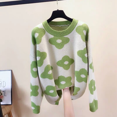 Women Korean Style Floral Pattern Knitted Pullover Sweater Kawaii Gril Autumn Warm Clothes Knitwear Jumpers
Women Korean Style Floral Pattern Knitted Pullover Sweater Kawaii Gril Autumn Warm Clothes Knitwear Jumpers