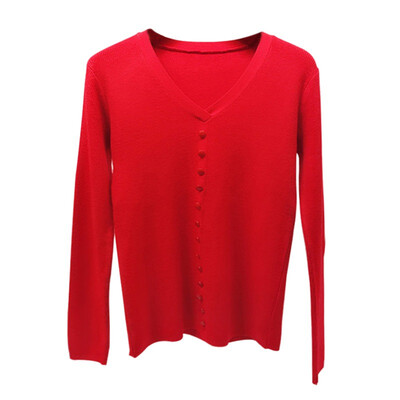 Women Sweaters Spring Autumn Fashion Solid Color Button Loose Knitted Sweater Female Sweet V-neck Bottoming Sweater Tops
Women Sweaters Spring Autumn Fashion Solid Color Button Loose Knitted Sweater Female Sweet V-neck Bottoming Sweater Tops