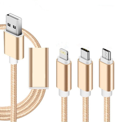 USB Data Cable 3 in 1 Phone Charger Cable Multiple Charging Micro USB Type C Cable 3in1 Mobile Phone Cables for lightning
USB Data Cable 3 in 1 Phone Charger Cable Multiple Charging Micro USB Type C Cable 3in1 Mobile Phone Cables for lightning