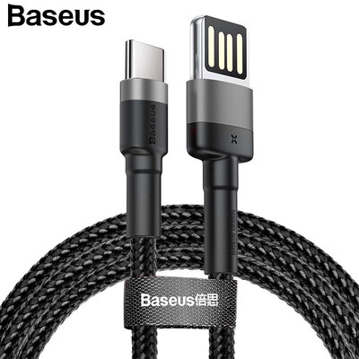 Baseus USB Cable New Reversible USB Type-C Fast Charging&Data Transfer For Samsung Galaxy note 9 S9 S8 Plus Type-c Device
Baseus USB Cable New Reversible USB Type-C Fast Charging&Data Transfer For Samsung Galaxy note 9 S9 S8 Plus Type-c Device