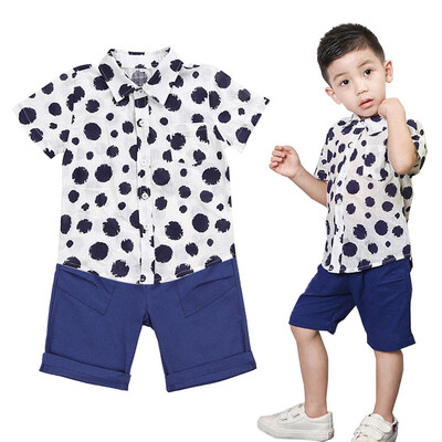 Fashion Summer Kids Boys Short Sleeve Dot Tops BlouseShorts 2pcs Set Children Casual Outfits Sets 2019 New Baby Boys Clothes
Fashion Summer Kids Boys Short Sleeve Dot Tops BlouseShorts 2pcs Set Children Casual Outfits Sets 2019 New Baby Boys Clothes