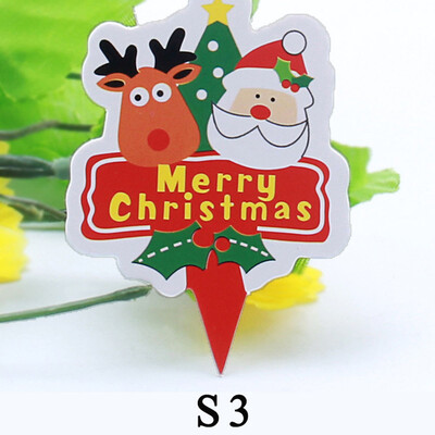 Gobestart Merry Christmas Decor Flag Birthday Cake Gift Home Children Kids Santa Snowman
