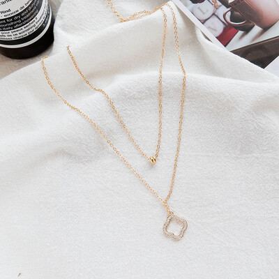 Fashion Personality Long Pendant Women Necklace Temperament Flower Double-Decker Shape Necklace Female
Fashion Personality Long Pendant Women Necklace Temperament Flower Double-Decker Shape Necklace Female