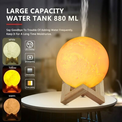880ML USB Aroma Essential Oil Diffuser Ultrasonic Cool Mist Humidifier Air Purifier LED Night Light 3D Moon Lamp Light
880ML USB Aroma Essential Oil Diffuser Ultrasonic Cool Mist Humidifier Air Purifier LED Night Light 3D Moon Lamp Light