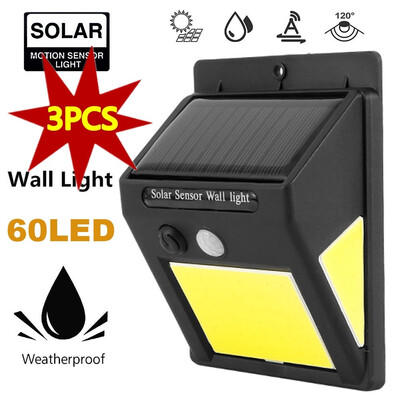 60 COB LED Solar Light PIR Motion Sensor Wall Lamp Human Body Infrared Outdoor Waterproof Home Garden Street Security Lights
60 COB LED Solar Light PIR Motion Sensor Wall Lamp Human Body Infrared Outdoor Waterproof Home Garden Street Security Lights