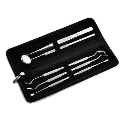 5pcs Stainless Steel Dental Scaler Tool Set Tooth Scraper Mirror Tartar Probe Oral Dental Pick
5pcs Stainless Steel Dental Scaler Tool Set Tooth Scraper Mirror Tartar Probe Oral Dental Pick