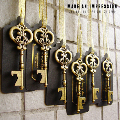 725036Pcs Heavy-Duty Metal Skeleton Key Bottle Opener Wedding Favor with Tag Gold Ribbon&Stickers
725036Pcs Heavy-Duty Metal Skeleton Key Bottle Opener Wedding Favor with Tag Gold Ribbon&Stickers