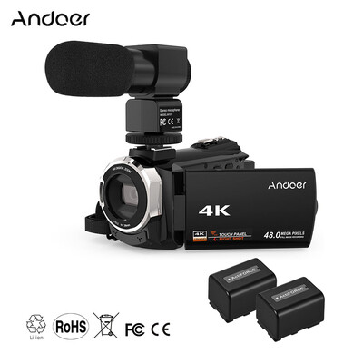 Andoer 4K 1080P 48MP WiFi Digital Video Camera Camcorder Recorder with 2pcs Rechargeable Batteries External Microphone Novatek 9
Andoer 4K 1080P 48MP WiFi Digital Video Camera Camcorder Recorder with 2pcs Rechargeable Batteries External Microphone Novatek 9