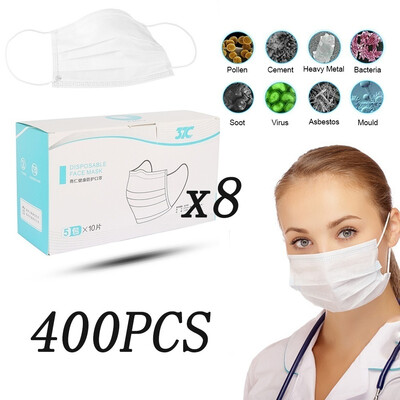 350400PCS8Packs 3-Ply Protection Masks Disposable Face Masks Non-woven Mask Dust Proof Mask
350400PCS8Packs 3-Ply Protection Masks Disposable Face Masks Non-woven Mask Dust Proof Mask