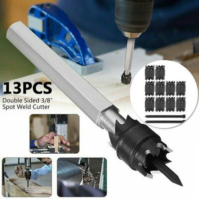 13pcs 38 Tool Universal Double Sided Remover Spot Weld Cutter Set Separate Rotating Kit Metal Drill Bit Home Industrial
13pcs 38 Tool Universal Double Sided Remover Spot Weld Cutter Set Separate Rotating Kit Metal Drill Bit Home Industrial