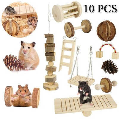 Willstar 10 Pcsset Wooden Dumbbells Teeth Care Molar Toy Hamster Toy Set Natural Wooden Exercise Bell Roller Toy
Willstar 10 Pcsset Wooden Dumbbells Teeth Care Molar Toy Hamster Toy Set Natural Wooden Exercise Bell Roller Toy
