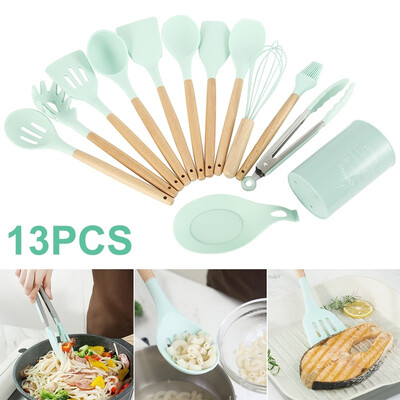 913Pcs Creative Silicone Kitchenware Slip Wood Handle Kitchenware Nonstick Pan Silicone Cooking Spoon Shovel
913Pcs Creative Silicone Kitchenware Slip Wood Handle Kitchenware Nonstick Pan Silicone Cooking Spoon Shovel