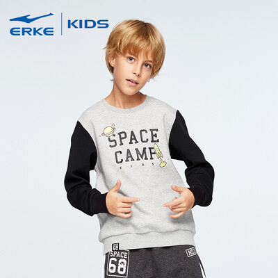Hongxing Erke ERKE childrens clothing boys round neck pullover sweater sports shirt wild casual bottoming autumn clothing 6321114035 bright light gray ash 140
Hongxing Erke ERKE childrens clothing boys round neck pullover sweater sports shirt wild casual bottoming autumn clothing 6321114035 bright light gray ash 140