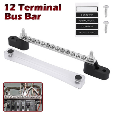 12 Terminals 150A Bus Bar&Deck Ground Distribution Block Kit Car Truck Ship Marine Power Distribution Terminal Block
12 Terminals 150A Bus Bar&Deck Ground Distribution Block Kit Car Truck Ship Marine Power Distribution Terminal Block