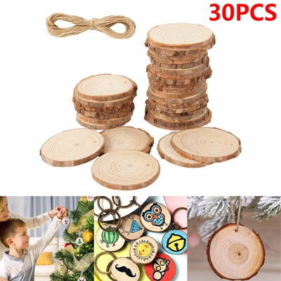 30pcsset Natural Color Wood Slices Round Log Discs for Arts & Crafts Home Hanging Decorations Event
30pcsset Natural Color Wood Slices Round Log Discs for Arts & Crafts Home Hanging Decorations Event