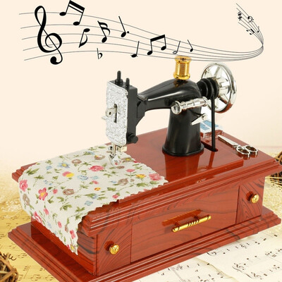Sewing Machine Music Box Mini Vintage Creative Retro Sewing Clockwork Music Box Gift
Sewing Machine Music Box Mini Vintage Creative Retro Sewing Clockwork Music Box Gift