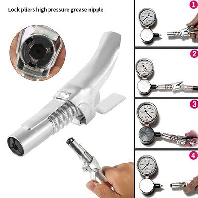 18 NPT Grease Gun Coupler Zerk 10000psi Grease Coupler Fitting Tip Easy Lock-on
18 NPT Grease Gun Coupler Zerk 10000psi Grease Coupler Fitting Tip Easy Lock-on