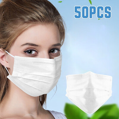50PCS Disposable Face Mask with Elastic Ear Loop Dust Mask Flu Face Masks 3 Ply Safety Face Masks
50PCS Disposable Face Mask with Elastic Ear Loop Dust Mask Flu Face Masks 3 Ply Safety Face Masks