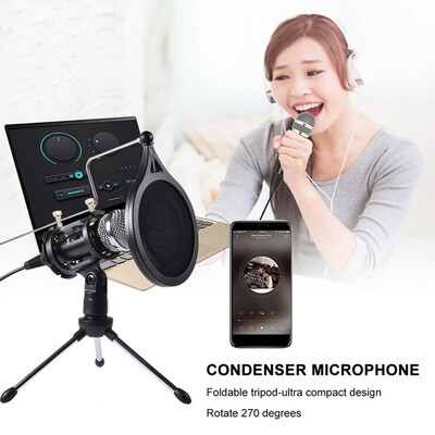 Computer Condenser Microphone with Stand for Android Phone PC Microphone 35mm Jack Microfone Karaoke Mic
Computer Condenser Microphone with Stand for Android Phone PC Microphone 35mm Jack Microfone Karaoke Mic